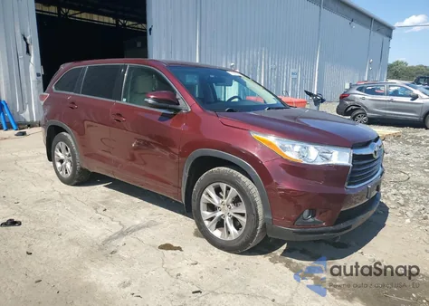 2014 Toyota Highlander Le from USA, damaged, VIN 5TDBKRFHXES039803